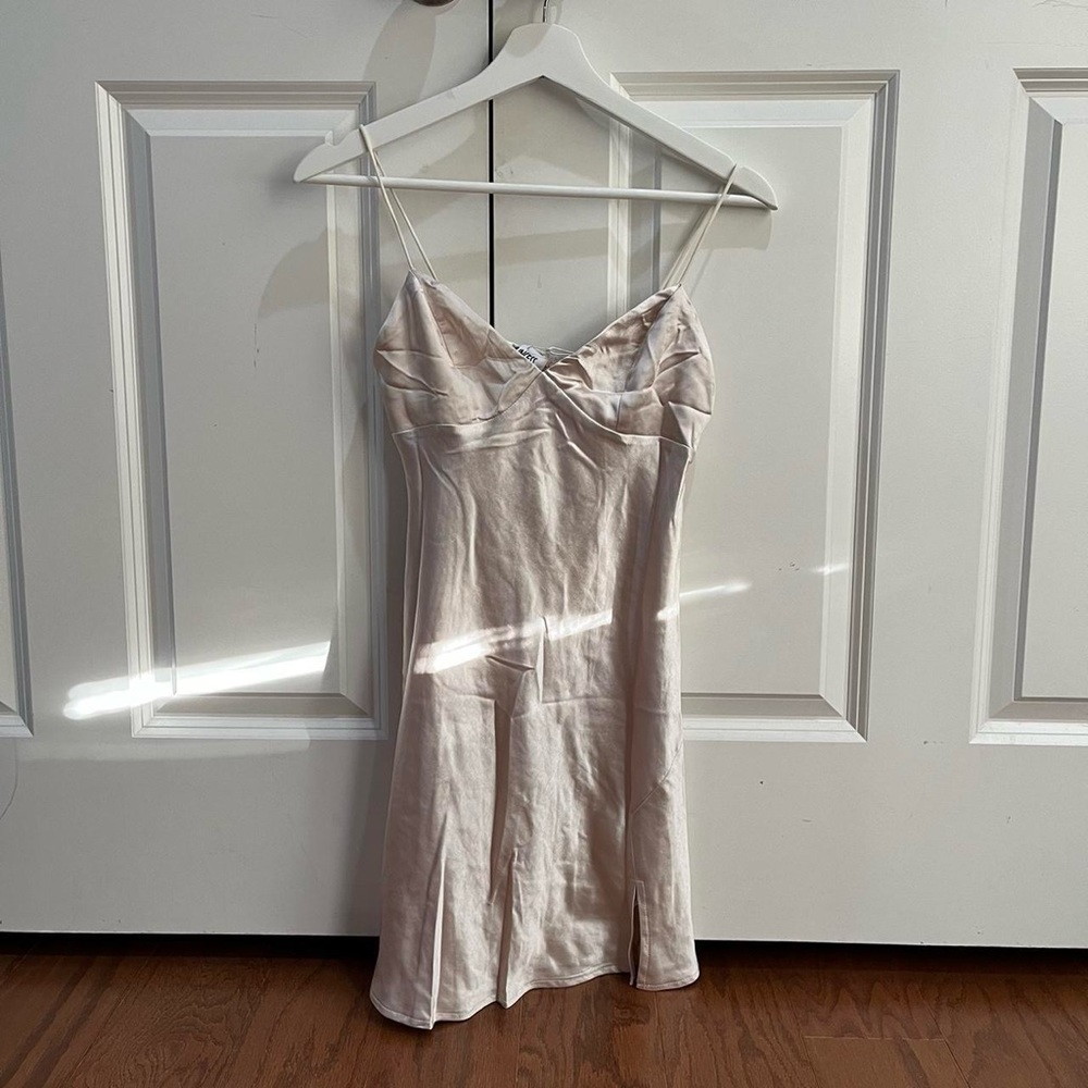 princess polly champagne stargazing mini dress